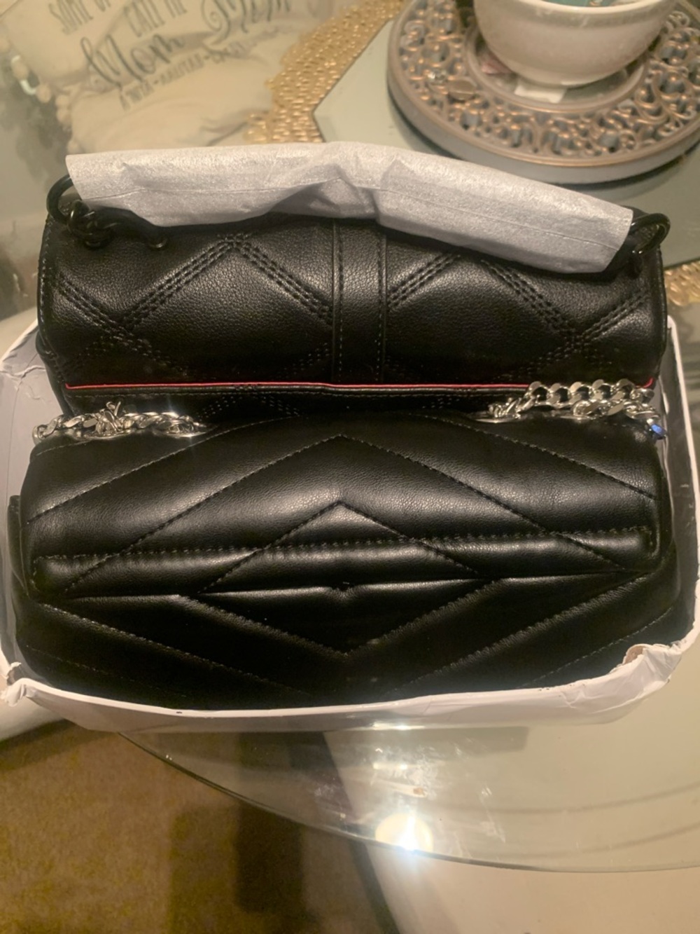 Black Quilted Chain Shoulder Bag - Unbranded 2 bags for sale